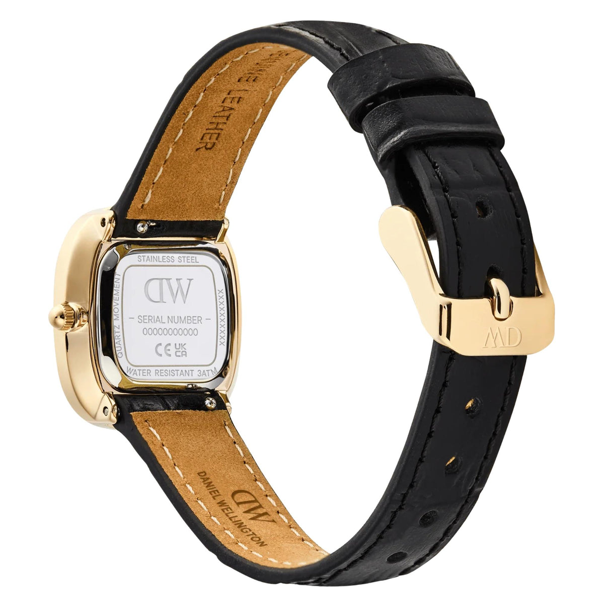 Daniel Wellington Margot 24mm White Dial Yellow Gold-Tone Steel Leather Ladies Quartz Watch DW00100969