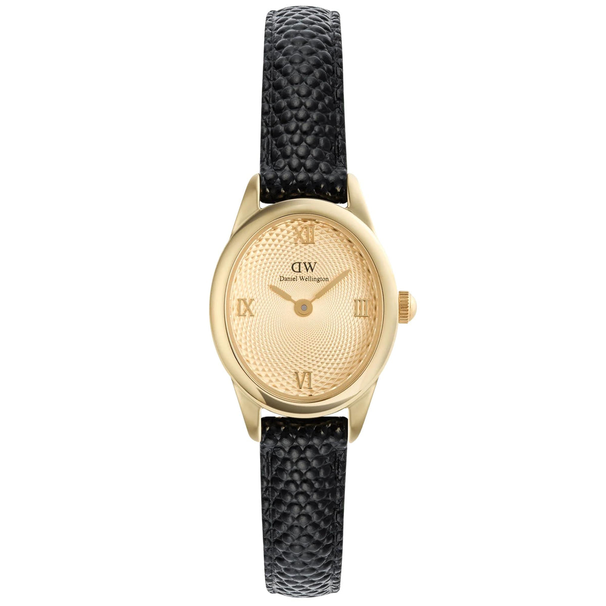 Daniel Wellington Ophelia Mini 22mm Gold Dial Yellow Gold-Tone Steel Leather Ladies Quartz Watch DW00100897