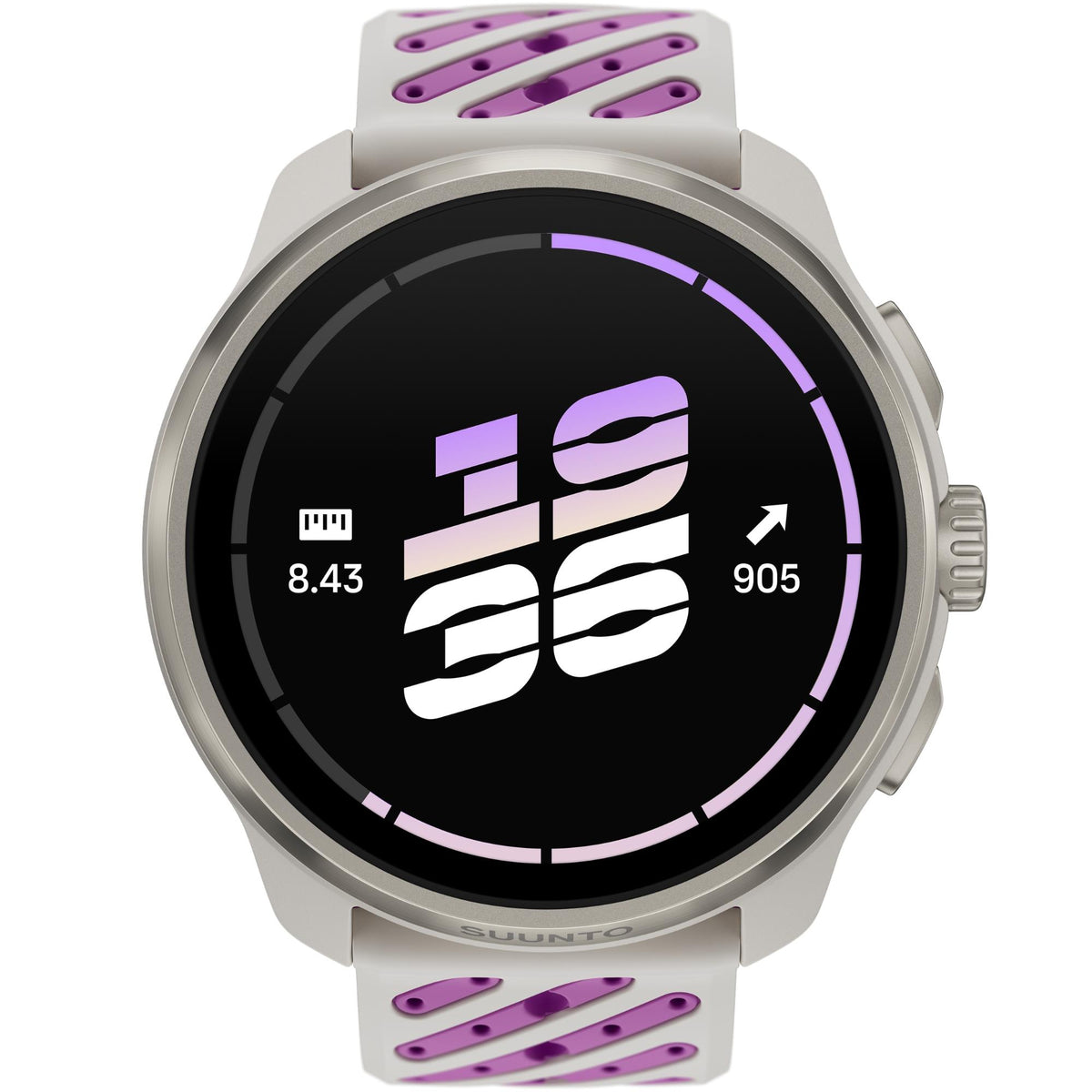 Suunto Race 3S 46mm 64GB AMOLED Digital Titanium Orchid Silicone Smart Fitness Watch SS051647000