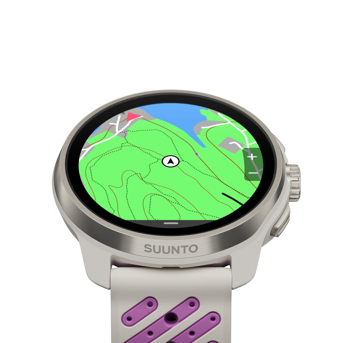 Suunto Race 3S 46mm 64GB AMOLED Digital Titanium Orchid Silicone Smart Fitness Watch SS051647000