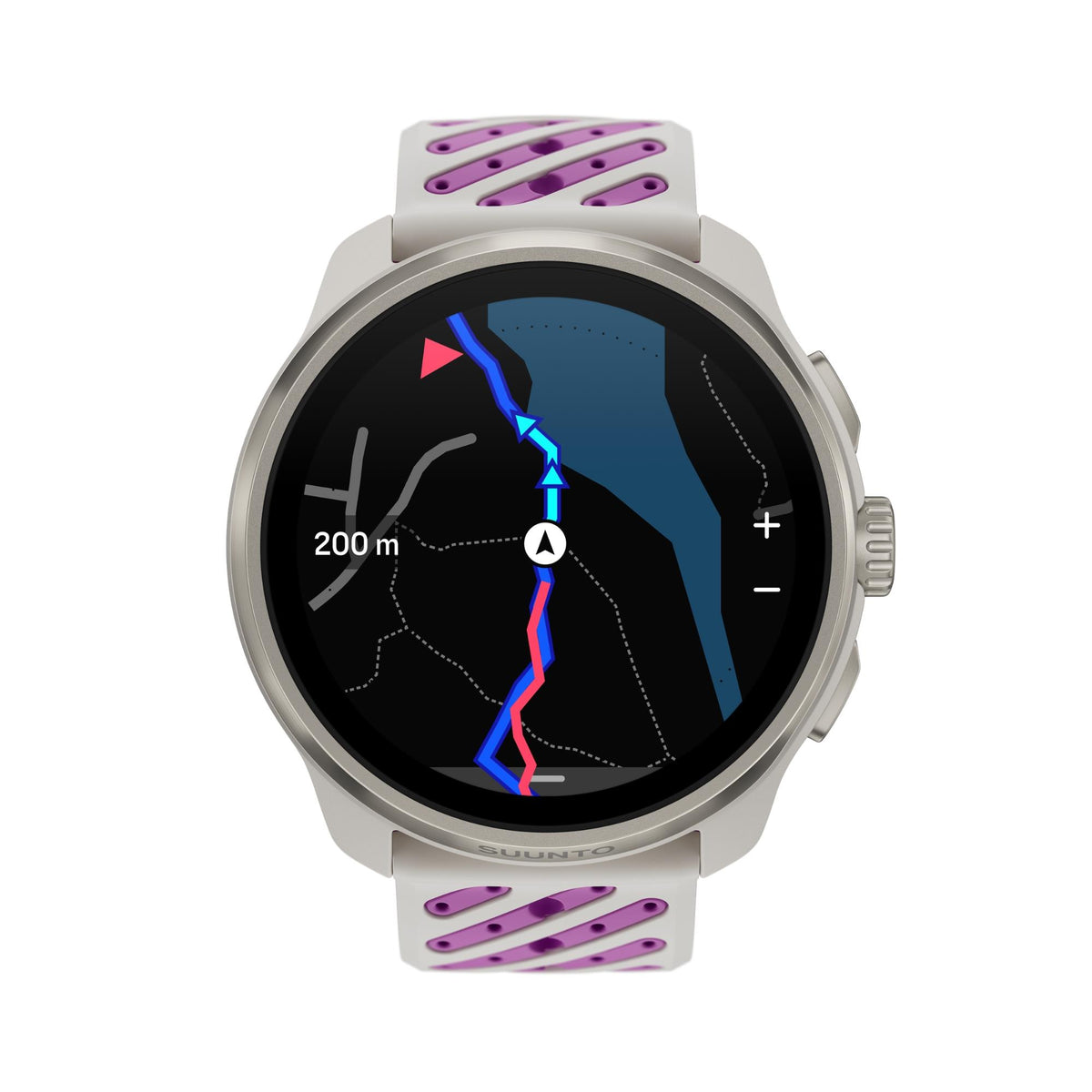 Suunto Race 3S 46mm 64GB AMOLED Digital Titanium Orchid Silicone Smart Fitness Watch SS051647000