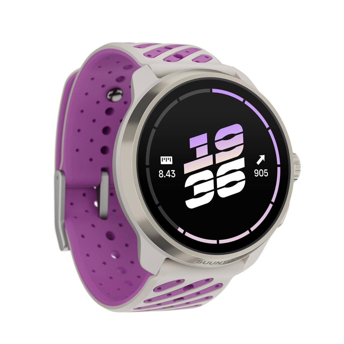 Suunto Race 3S 46mm 64GB AMOLED Digital Titanium Orchid Silicone Smart Fitness Watch SS051647000