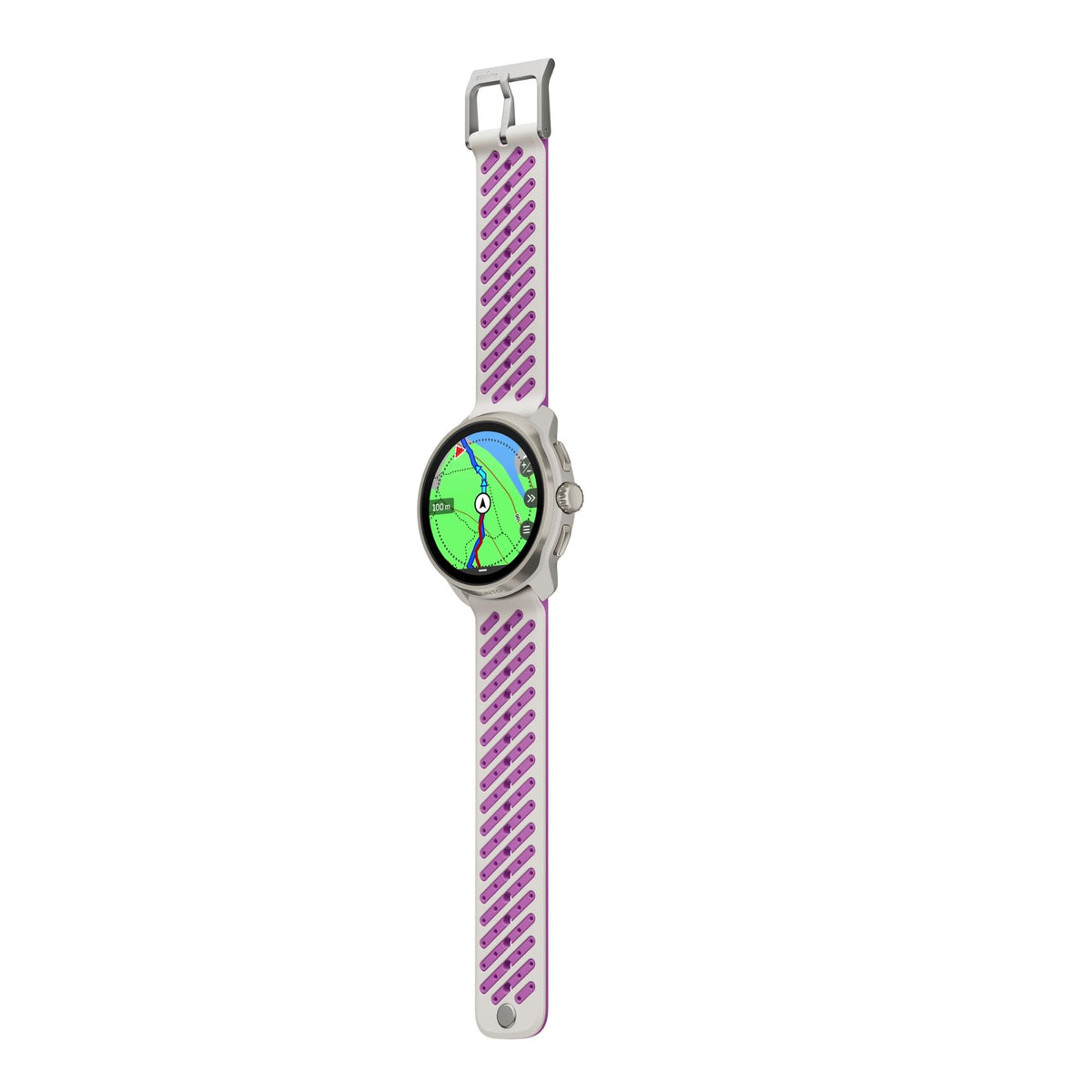 Suunto Race 3S 46mm 64GB AMOLED Digital Titanium Orchid Silicone Smart Fitness Watch SS051647000