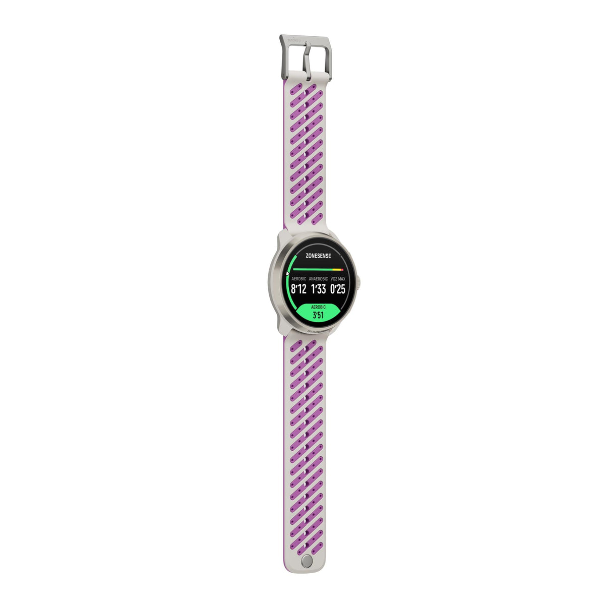 Suunto Race 3S 46mm 64GB AMOLED Digital Titanium Orchid Silicone Smart Fitness Watch SS051647000