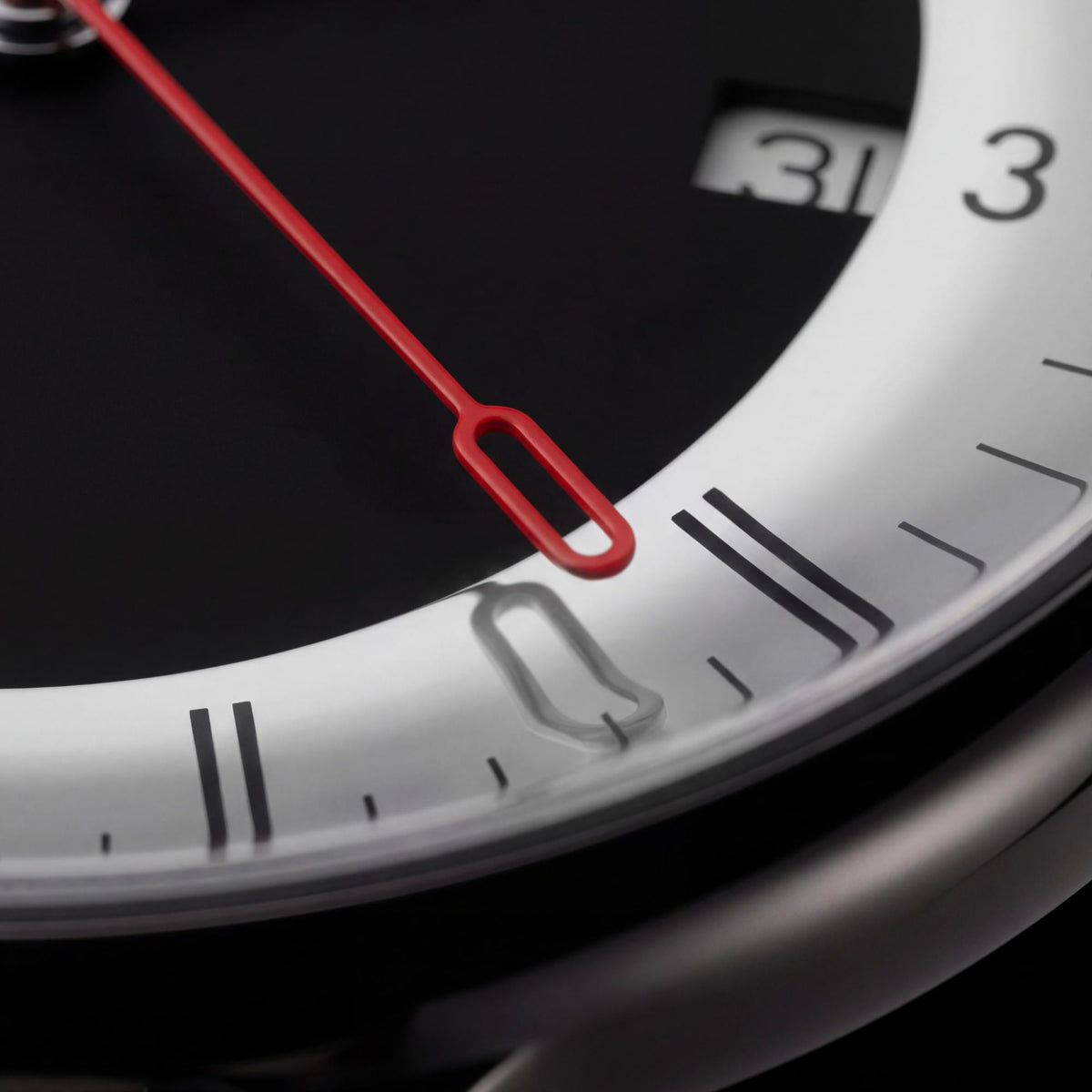 Mondaine Doppio Mirror 41mm Limited Edition Black Dial Steel Mens Quartz Watch MLE.41280.SM