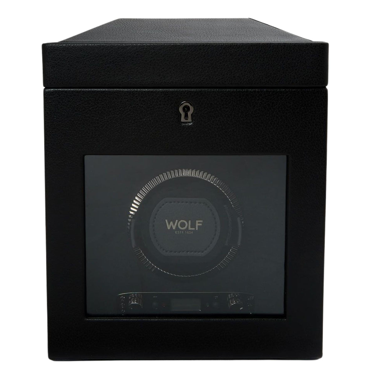 WOLF British Racing Black Single Watch Winder with Storage 792102