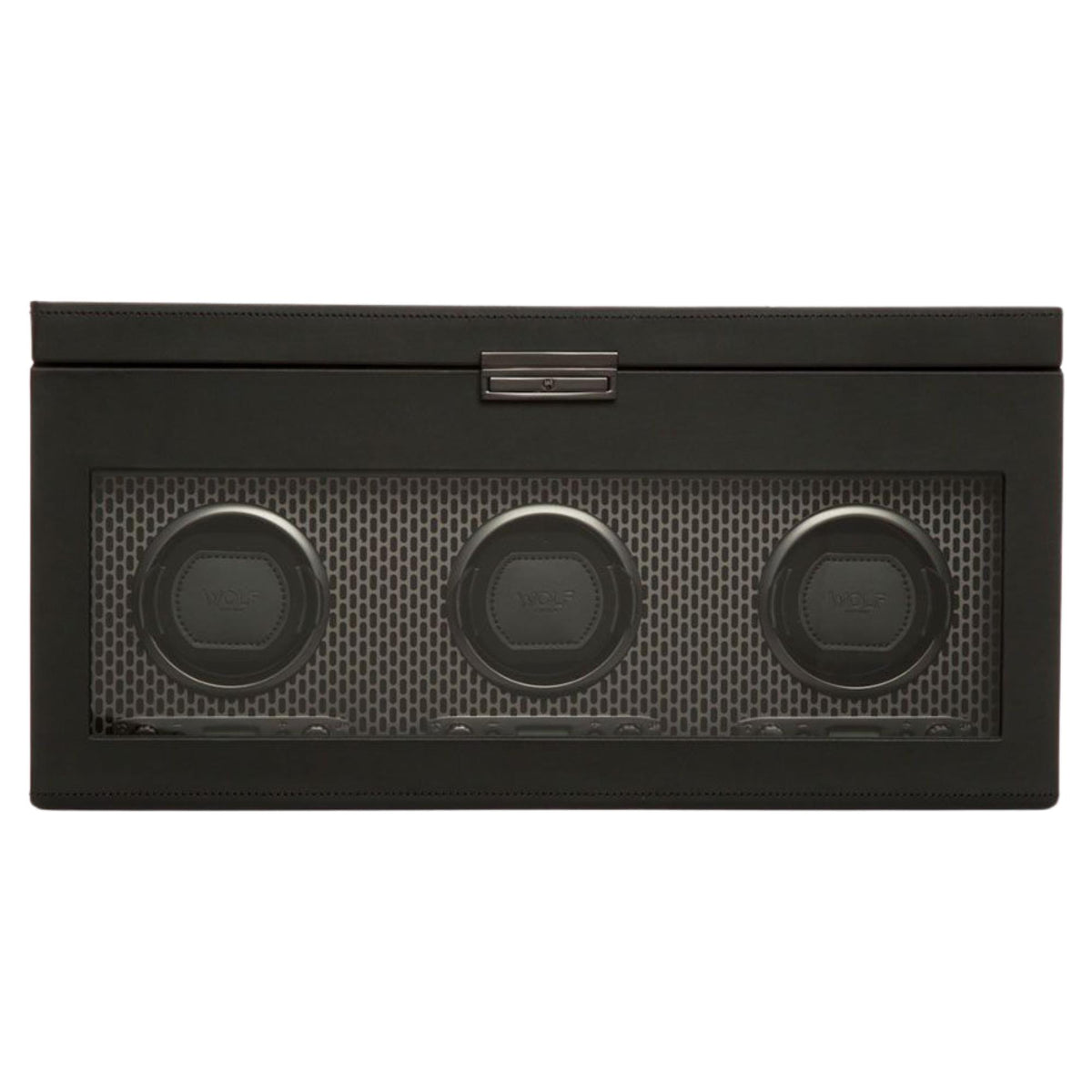 WOLF Axis Powder Coat Triple Watch Winder with Storage 469403