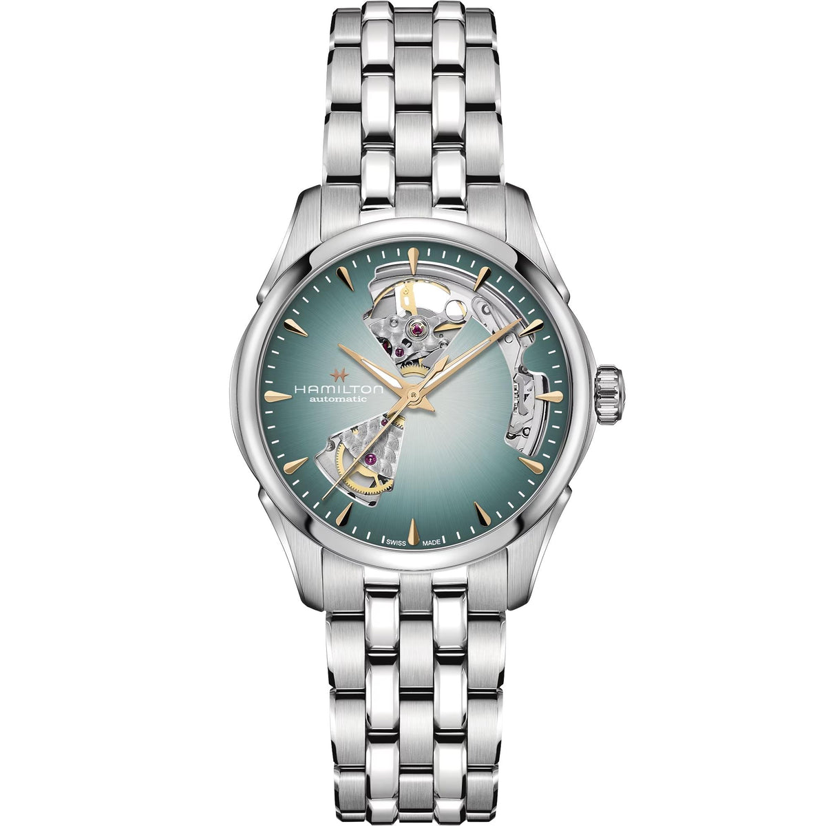 Hamilton Jazzmaster 36mm Open Heart Blue Dial Steel Ladies Automatic Watch H32215143