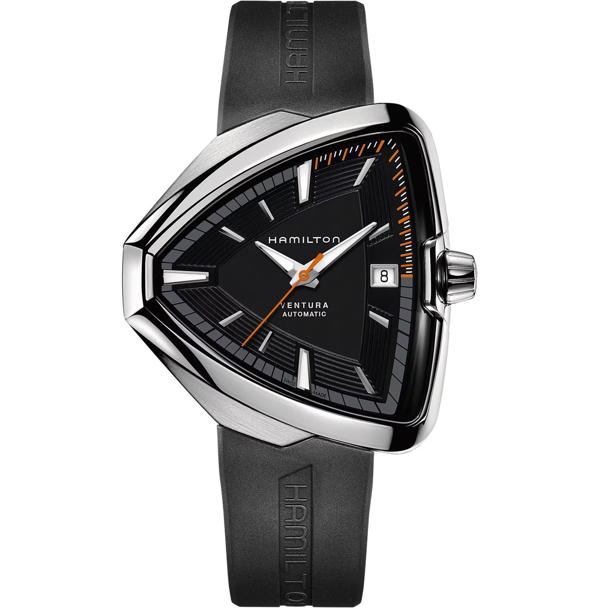 Hamilton Ventura Elvis80 42mm Black Dial Rubber Mens Automatic Watch H24555331