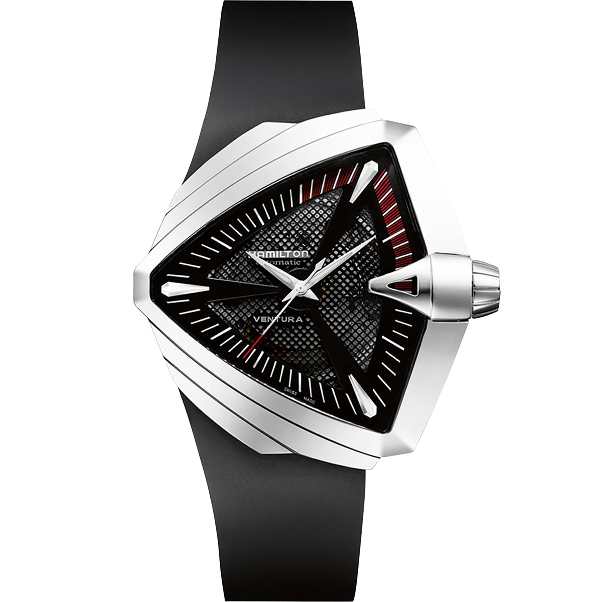 Hamilton Ventura XXL 46mm Black Dial Rubber Mens Automatic Watch H24655331