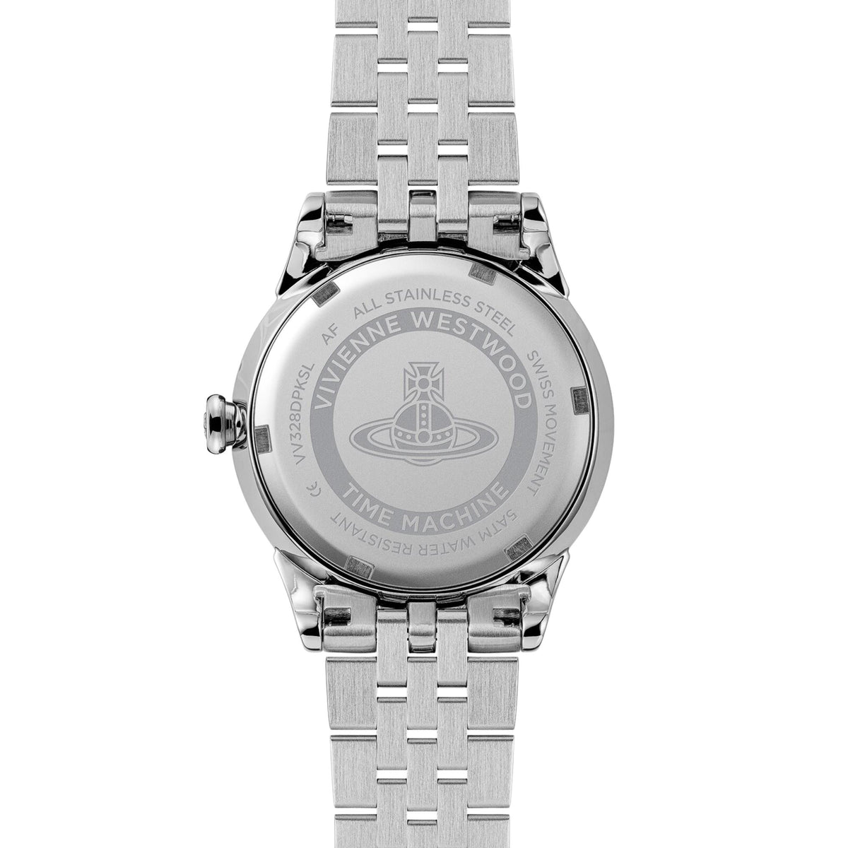 Vivienne Westwood Little Seymour 32mm Pink Dial Steel Ladies Quartz Watch VV328DPKSL