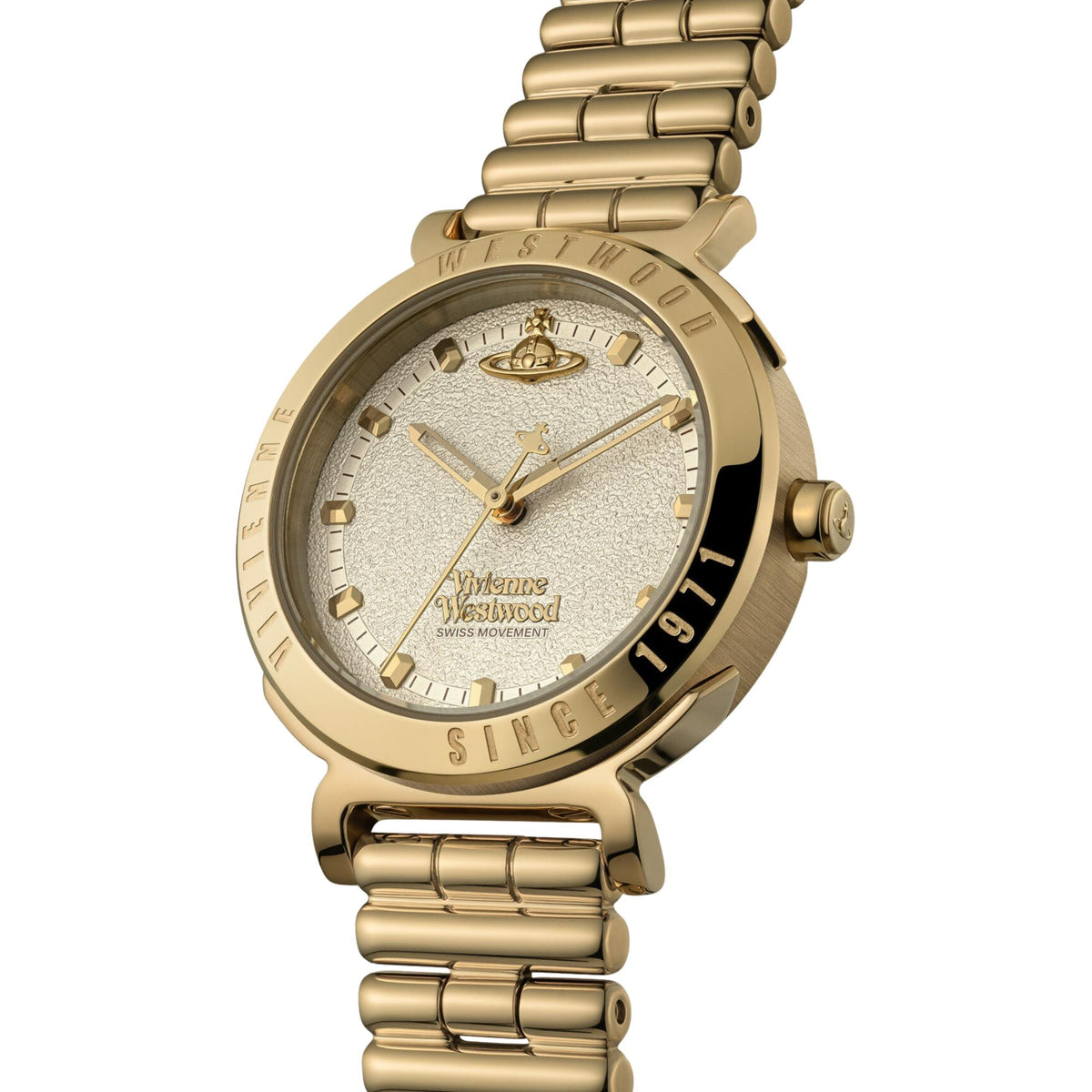 Vivienne Westwood The Chelsea 31mm Cream Dial Yellow Gold-Tone Steel Ladies Quartz Watch VV346LGYGD