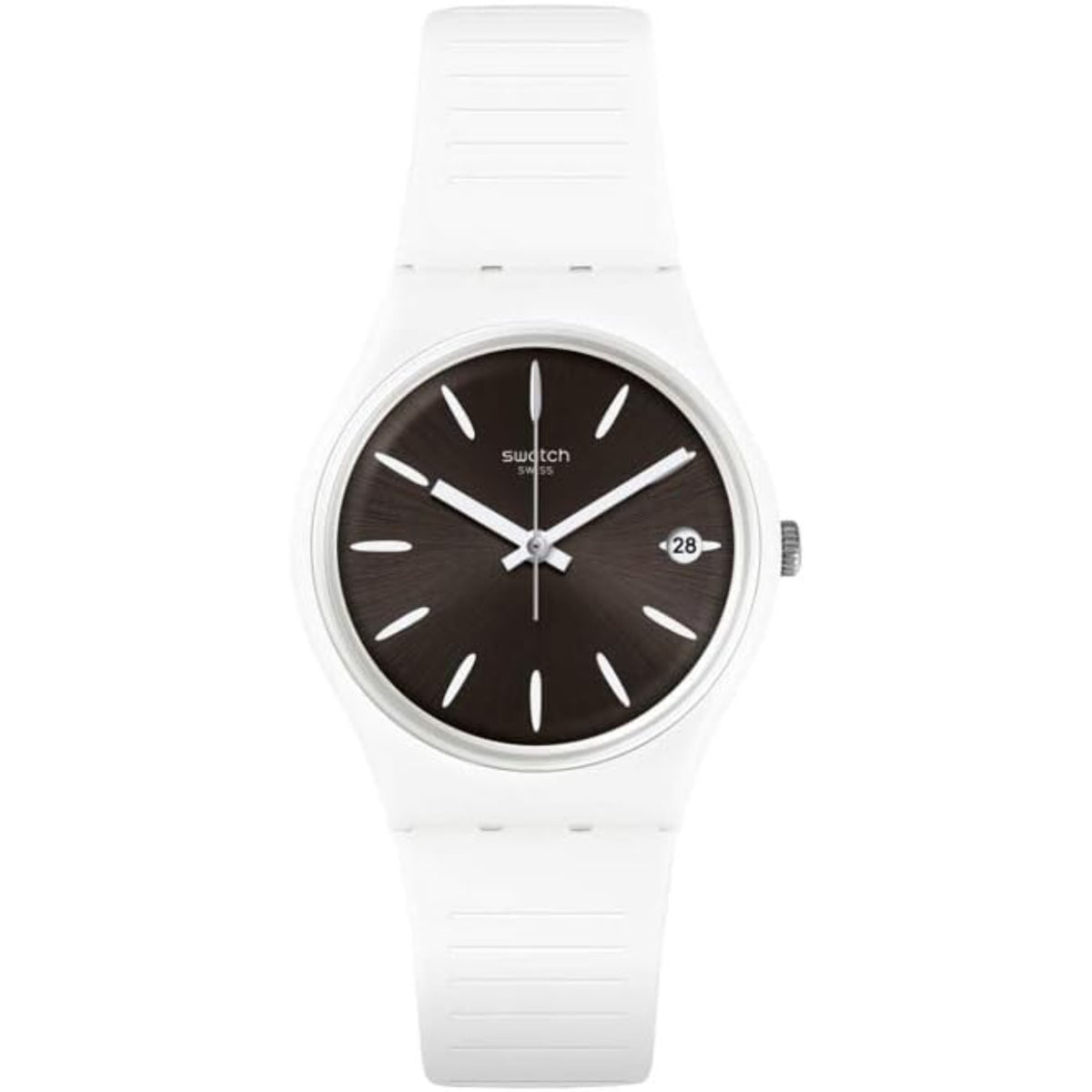 Anti Slip White Silicone Strap Dial Watch GW410