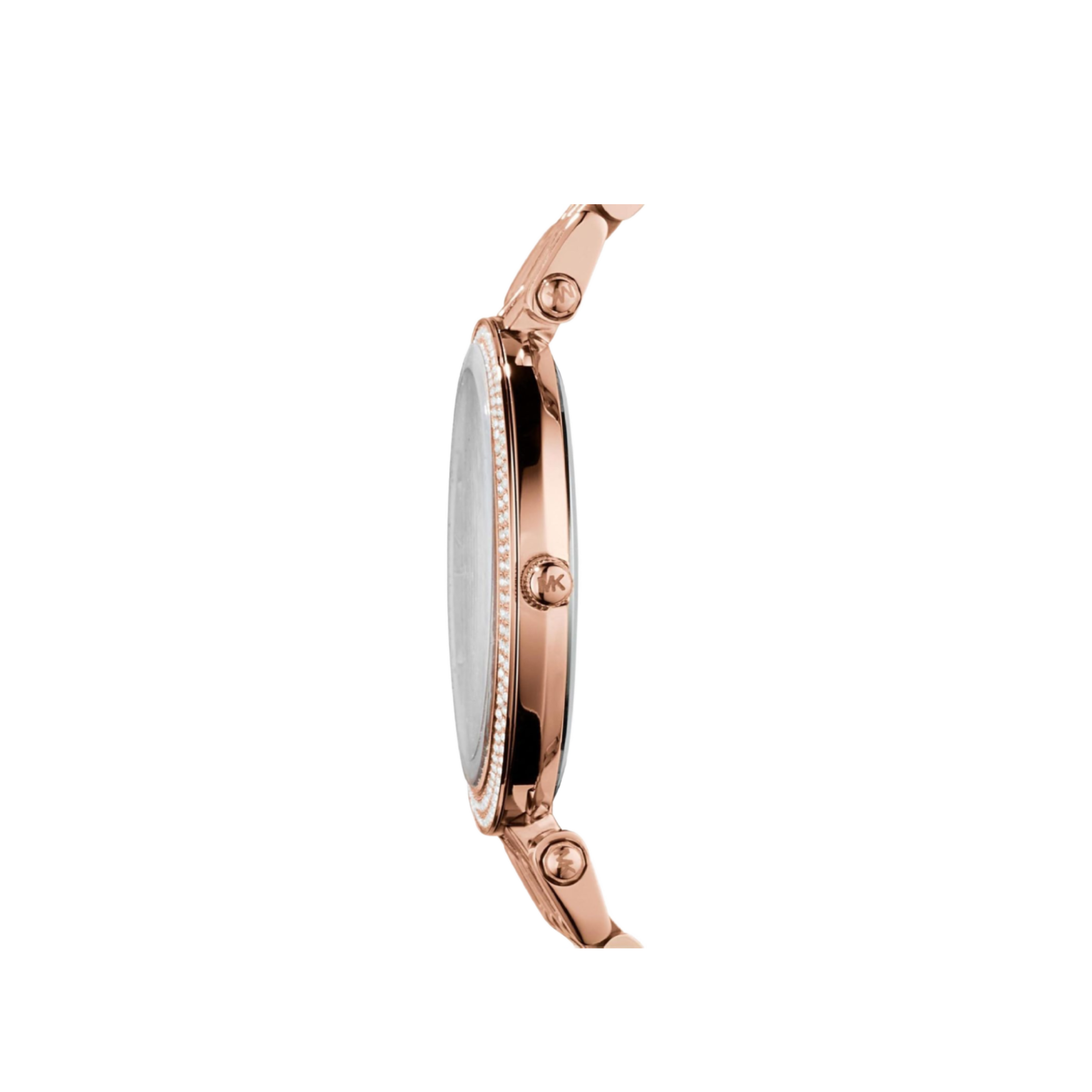 Michael Kors Darci Glitz Rose Gold-Tone Stainless Steel Strap Rose Gold Dial Women’s Watch MK3192
