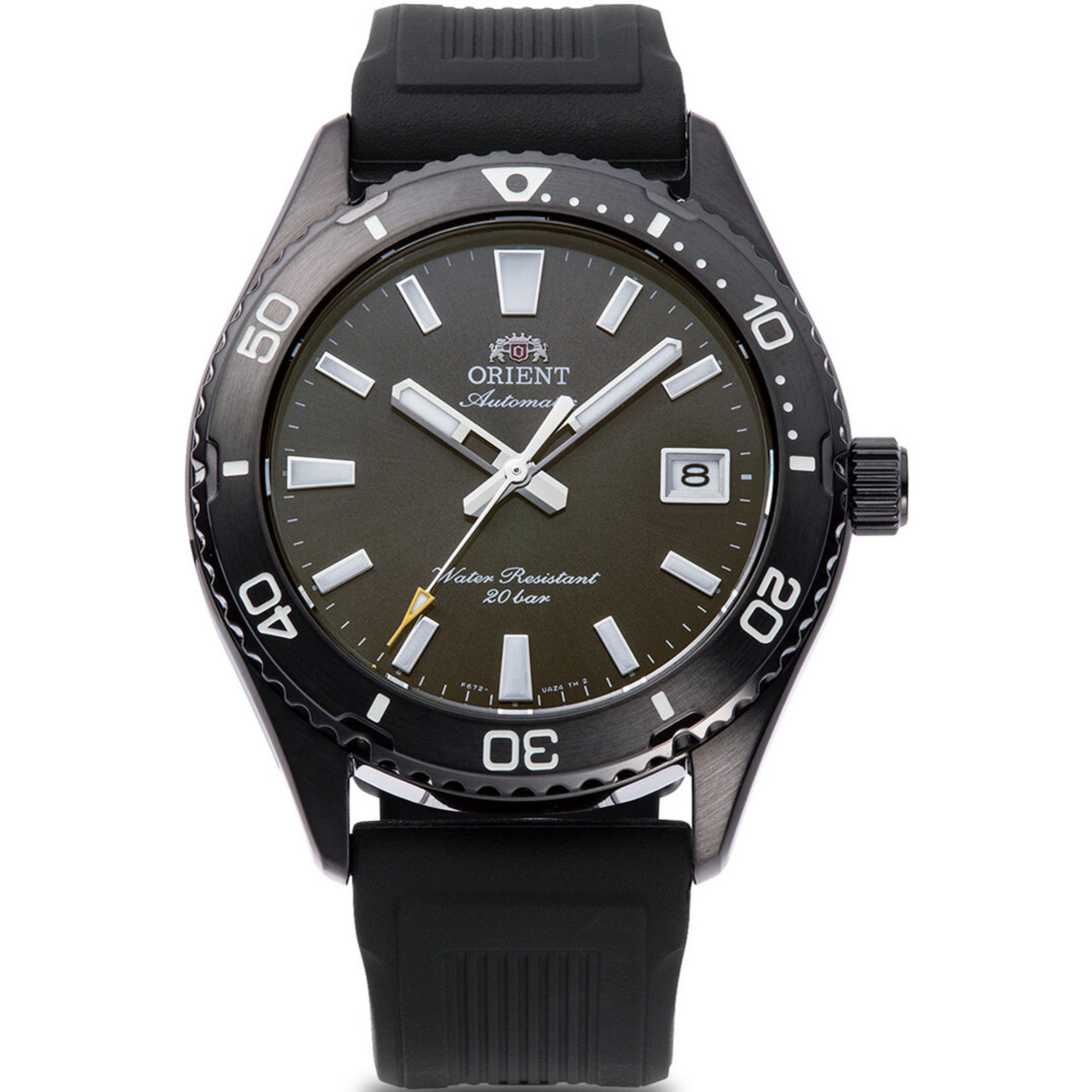 Orient Mako Automatic Grey Dial Rubber Strap Men's Dive Watch RA-AC0Q10N30B
