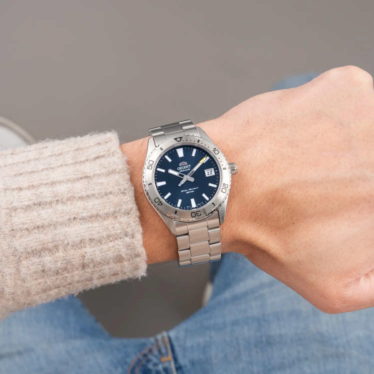 Orient Mako Automatic Sports Blue Dial Steel Strap Men’s Dive Watch RA-AC0Q02L30B