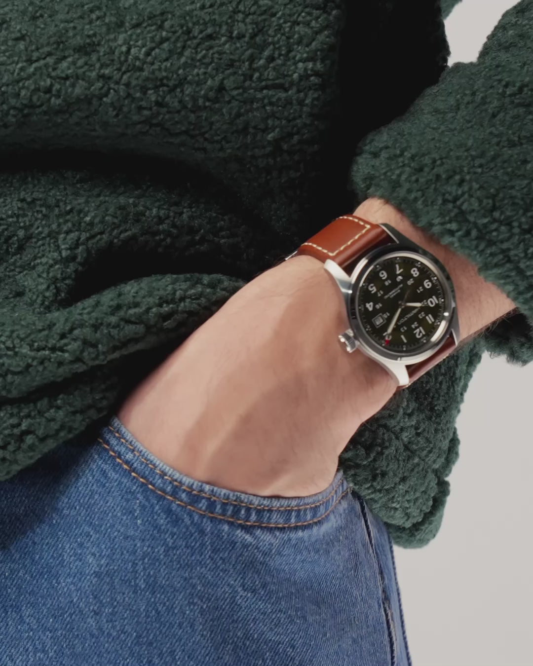 Hamilton Khaki Field Green Dial Mens Watch H70605560