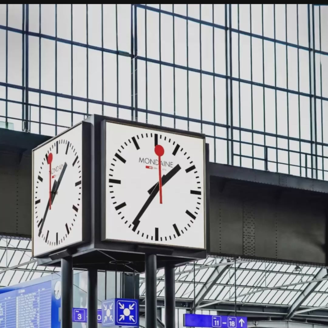 Mondaine 'Zurich Meeting Point' Miniature Edition 5cm White Face Alumi