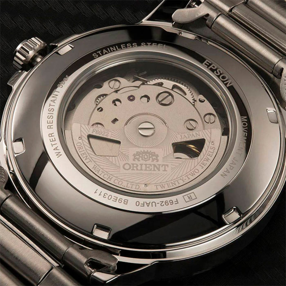 Orient Sport Contemporary Automatic Black Dial Steel Strap Men’s Watch RA-AA0C01B39B