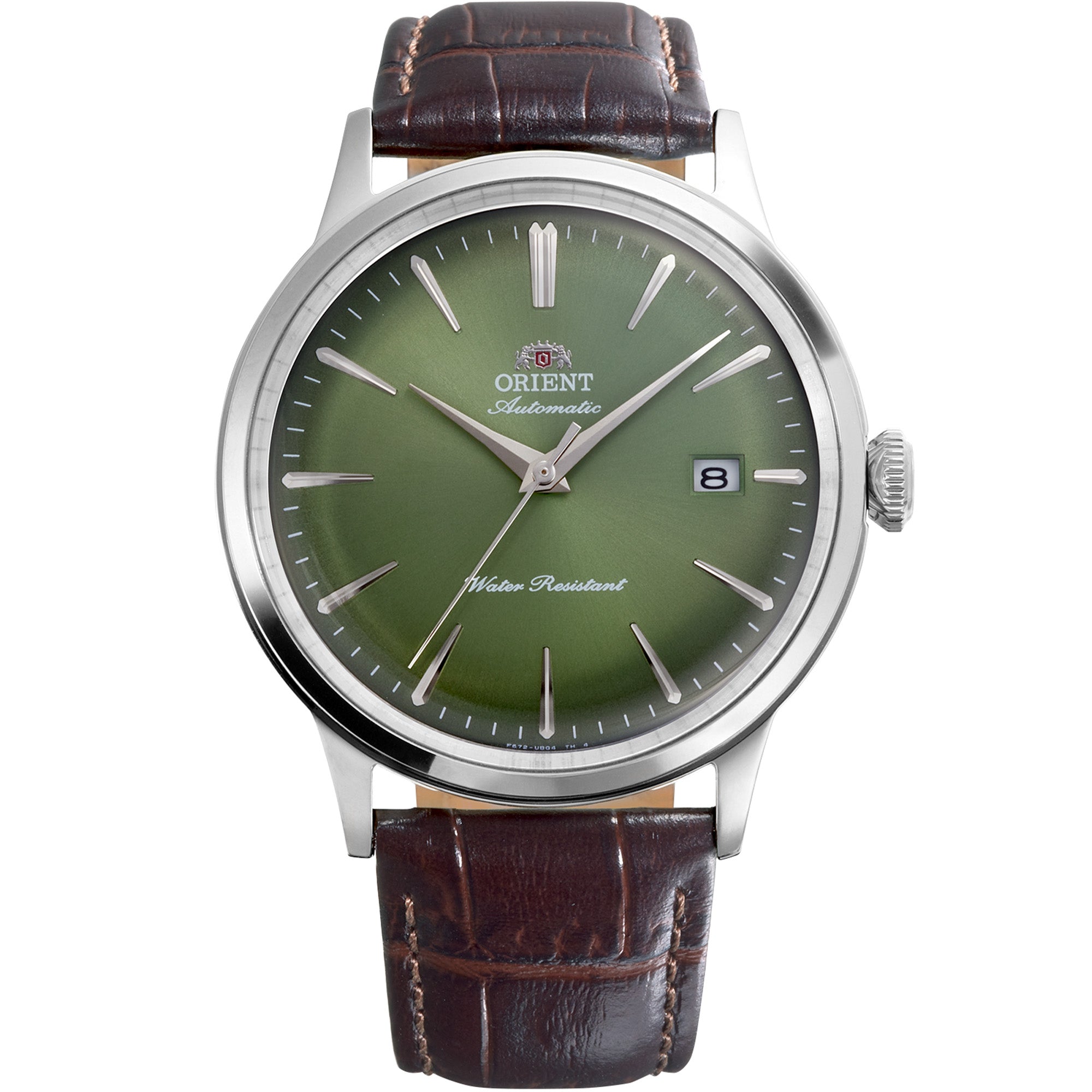 Orient Bambino Classic Vintage Style Green Dial Leather Strap Men's Dress Watch RA-AC0029E30B