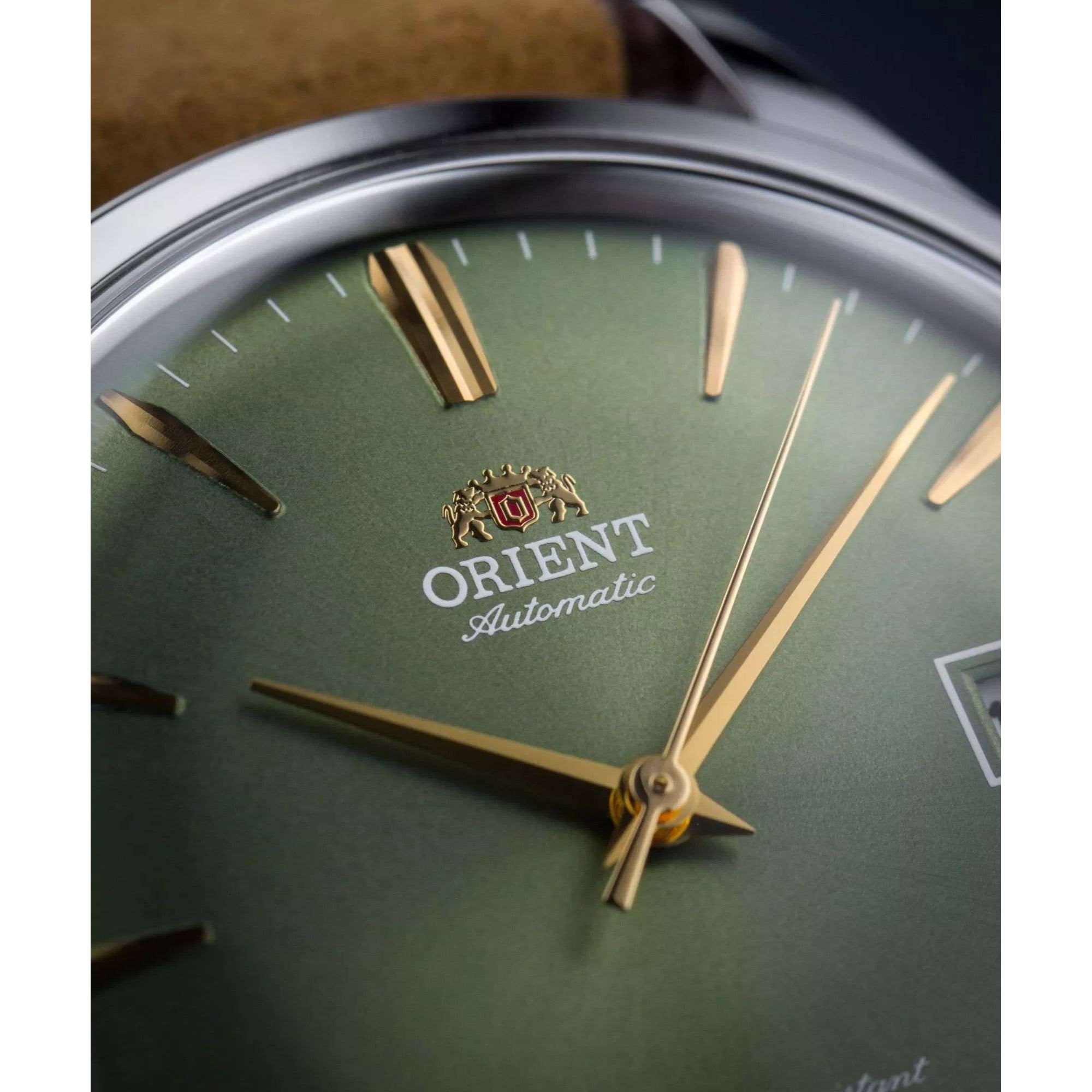 Orient Bambino Classic Vintage Style Automatic Green Dial Men's Dress Watch RA-AC0P01E30B