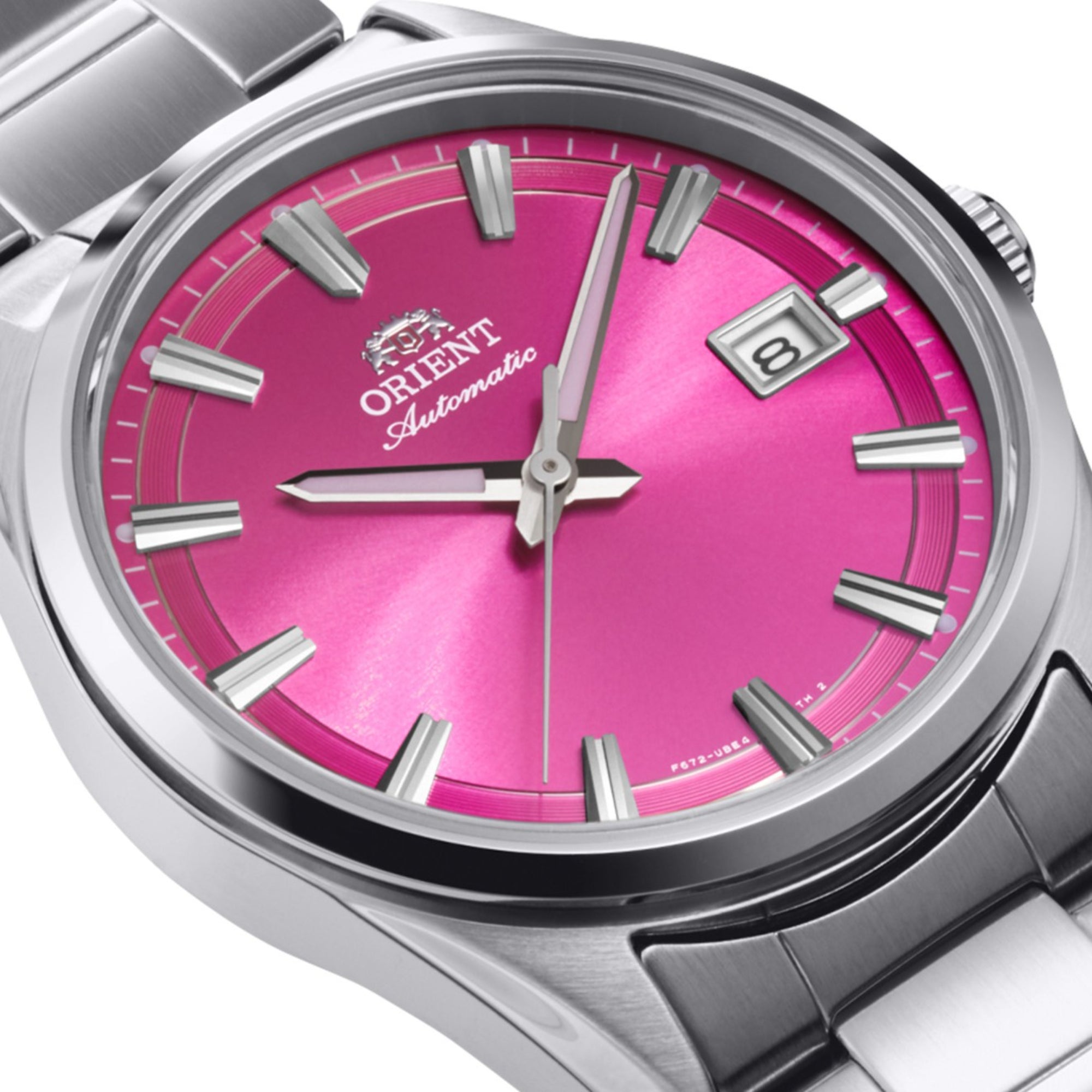Orient Stretto RA-AC0R07P30B polished stainless steel case side profile