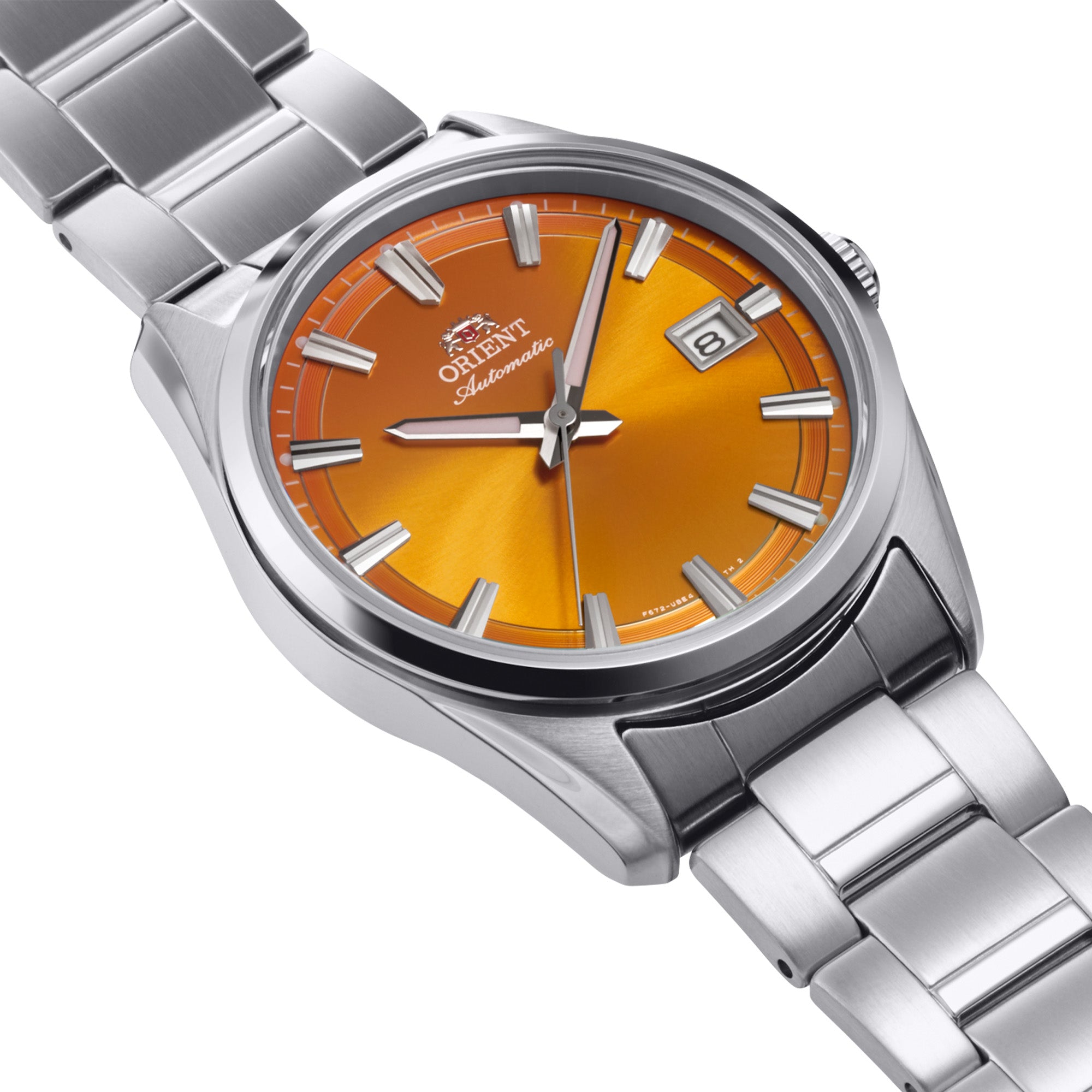 Orient Stretto RA-AC0R08Y30B polished stainless steel case 