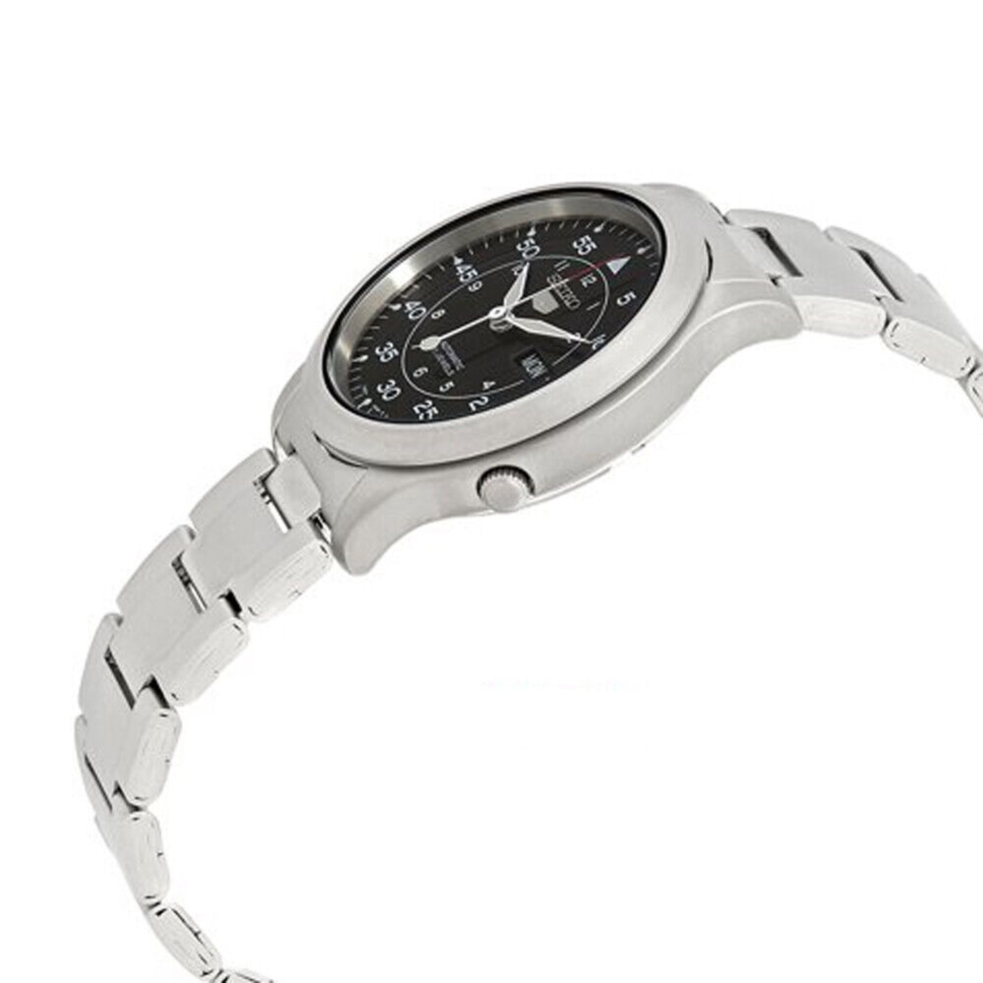 Seiko 5 Automatic Black Dial Stainless Steel Bracelet Men's Watch SNK809K1