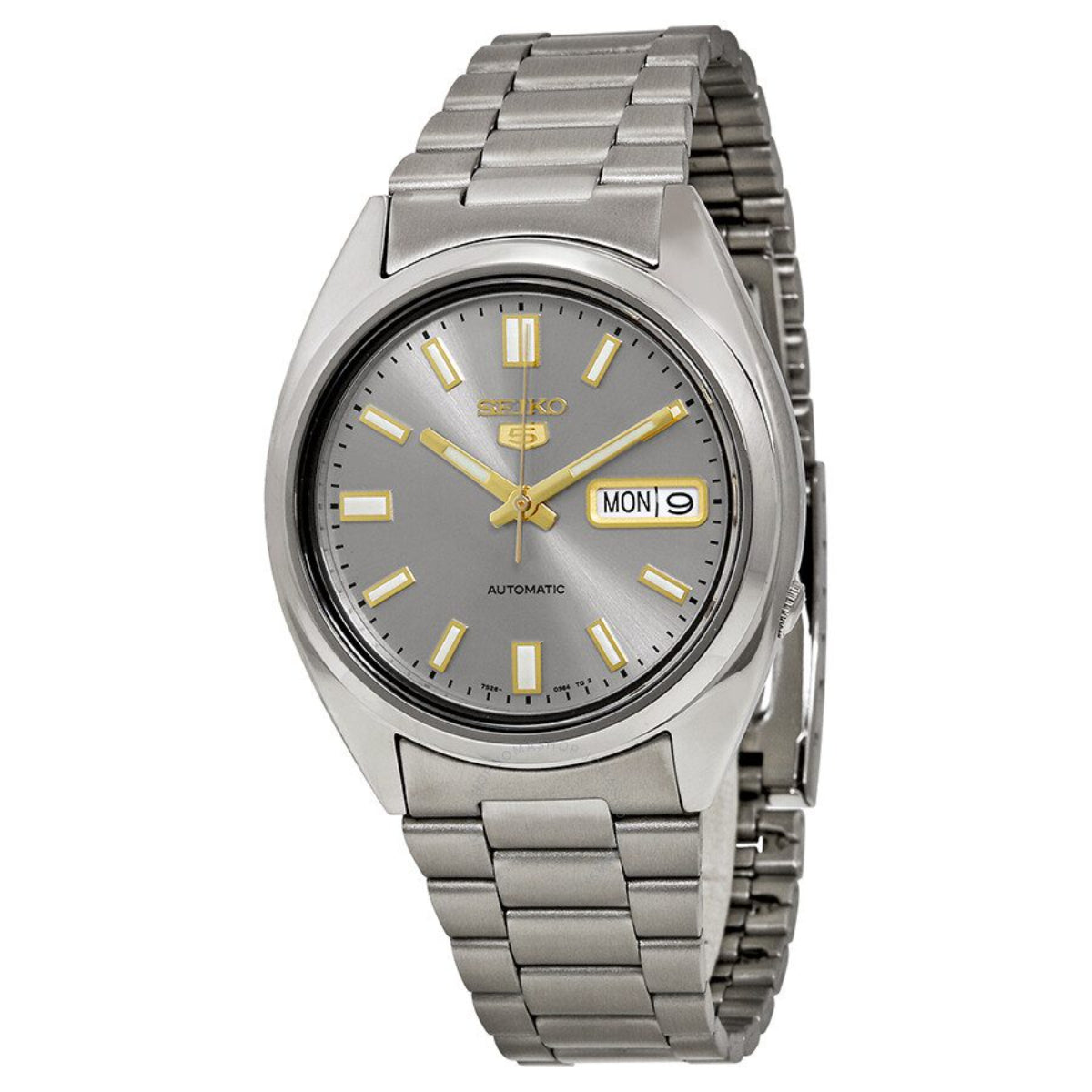 Seiko 5 Automatic Silver Dial Stainless Steel Men's Watch SNXS75K1