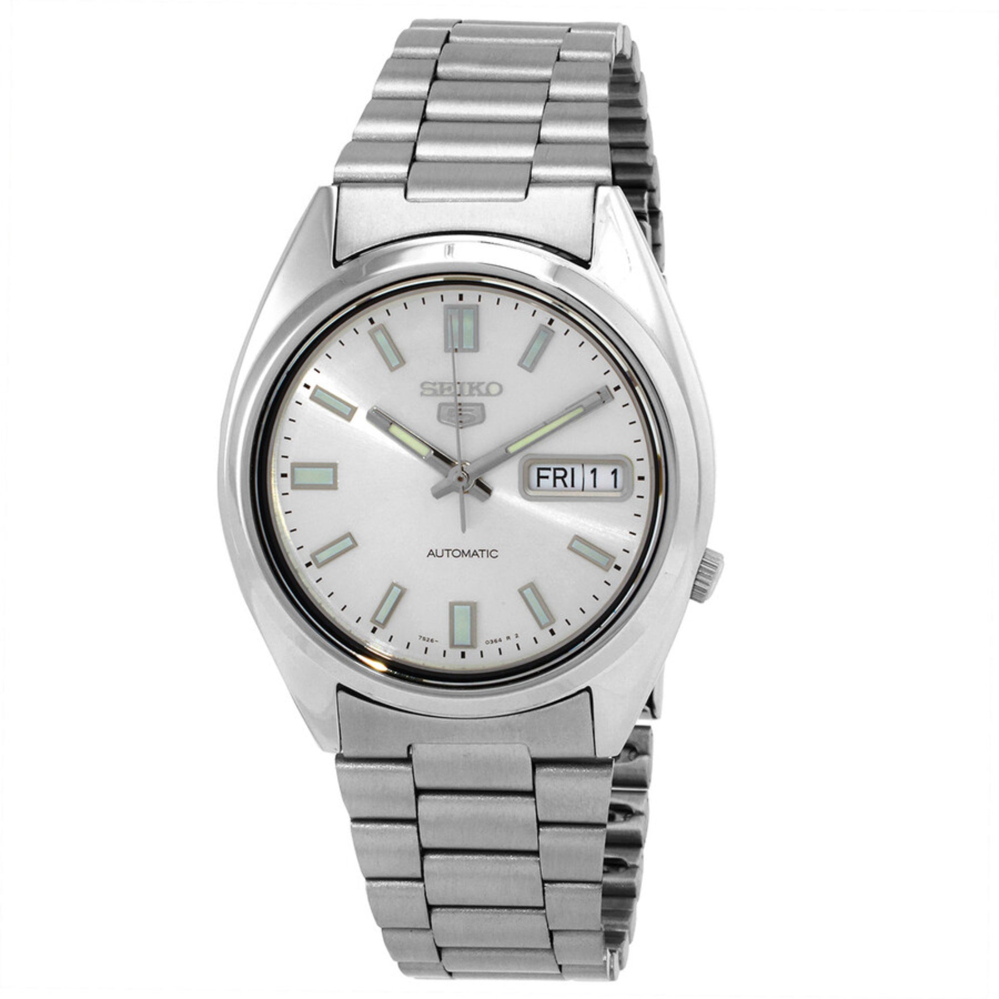 Seiko 5 Automatic Silver Dial Stainless Steel Men's Watch SNXS73K1