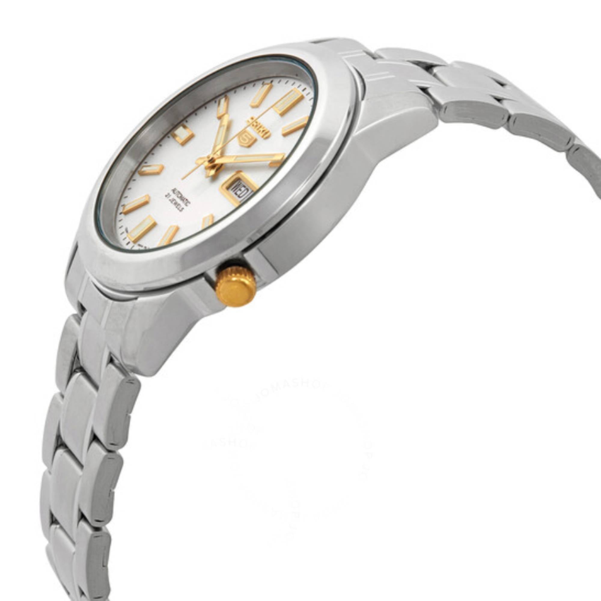 Seiko 5 Automatic Silver Dial Stainless Steel Strap Men's Watch SNKK09K1