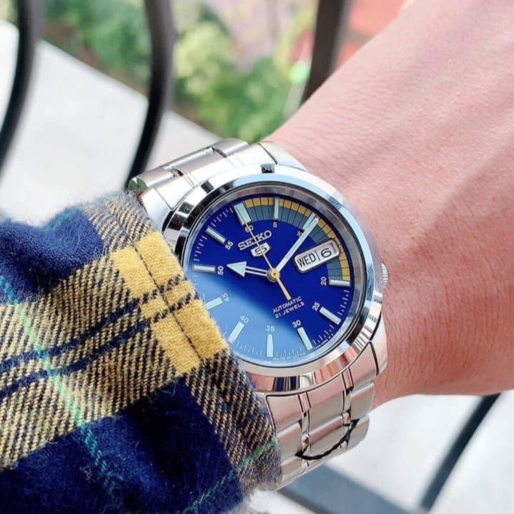 Seiko 5 Automatic Blue Dial Stainless Steel Strap Men's Watch SNKK27K1