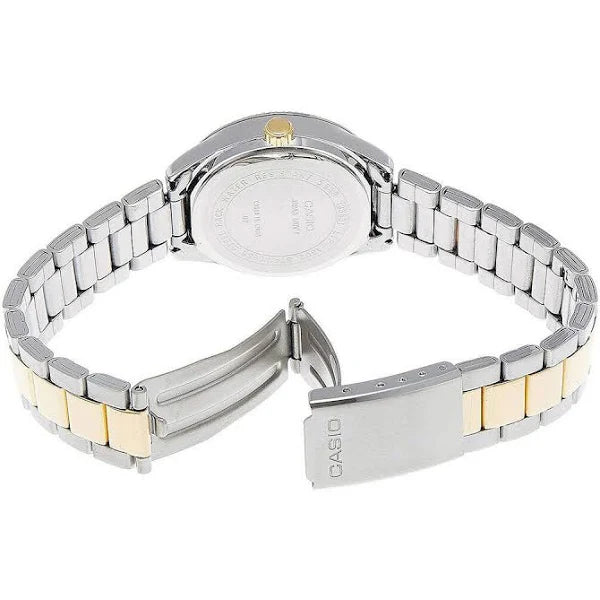 Casio Quartz Silver Dial Two-Tone Stainless Steel Bracelet Unisex Watch MTP-1302PSG-7AVEF