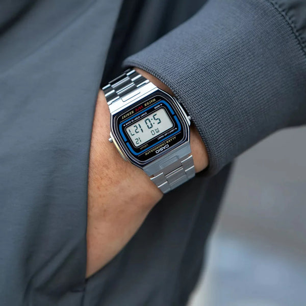 Casio Vintage Iconic Quartz Digital Steel Strap Unisex Watch A164WA-1VES