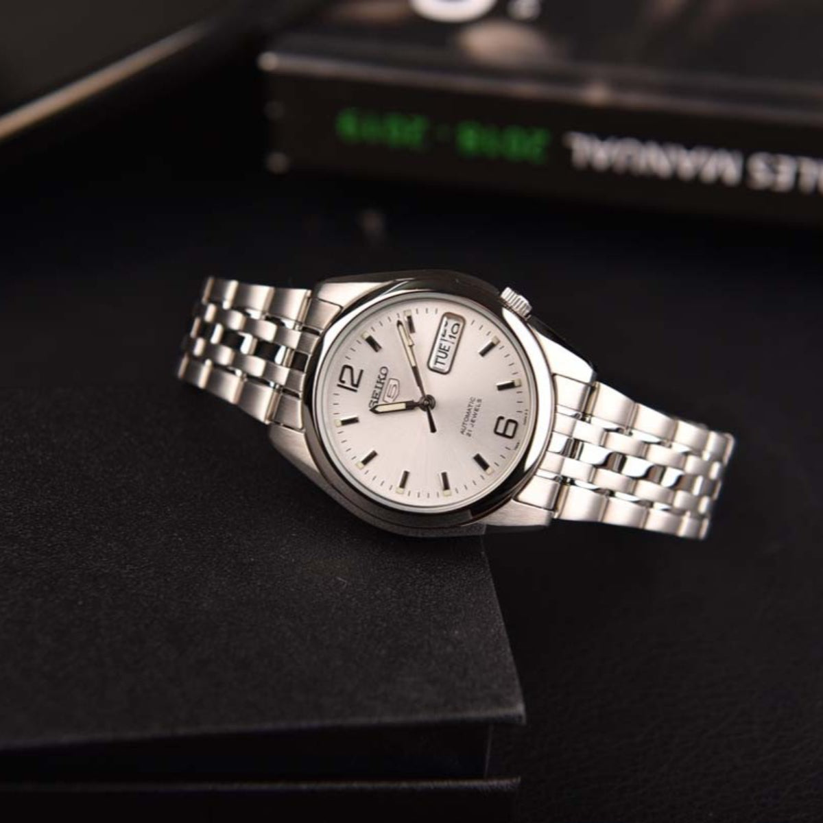 Seiko 5 Automatic Silver Dial Stainless Steel Men's Watch SNK385K1