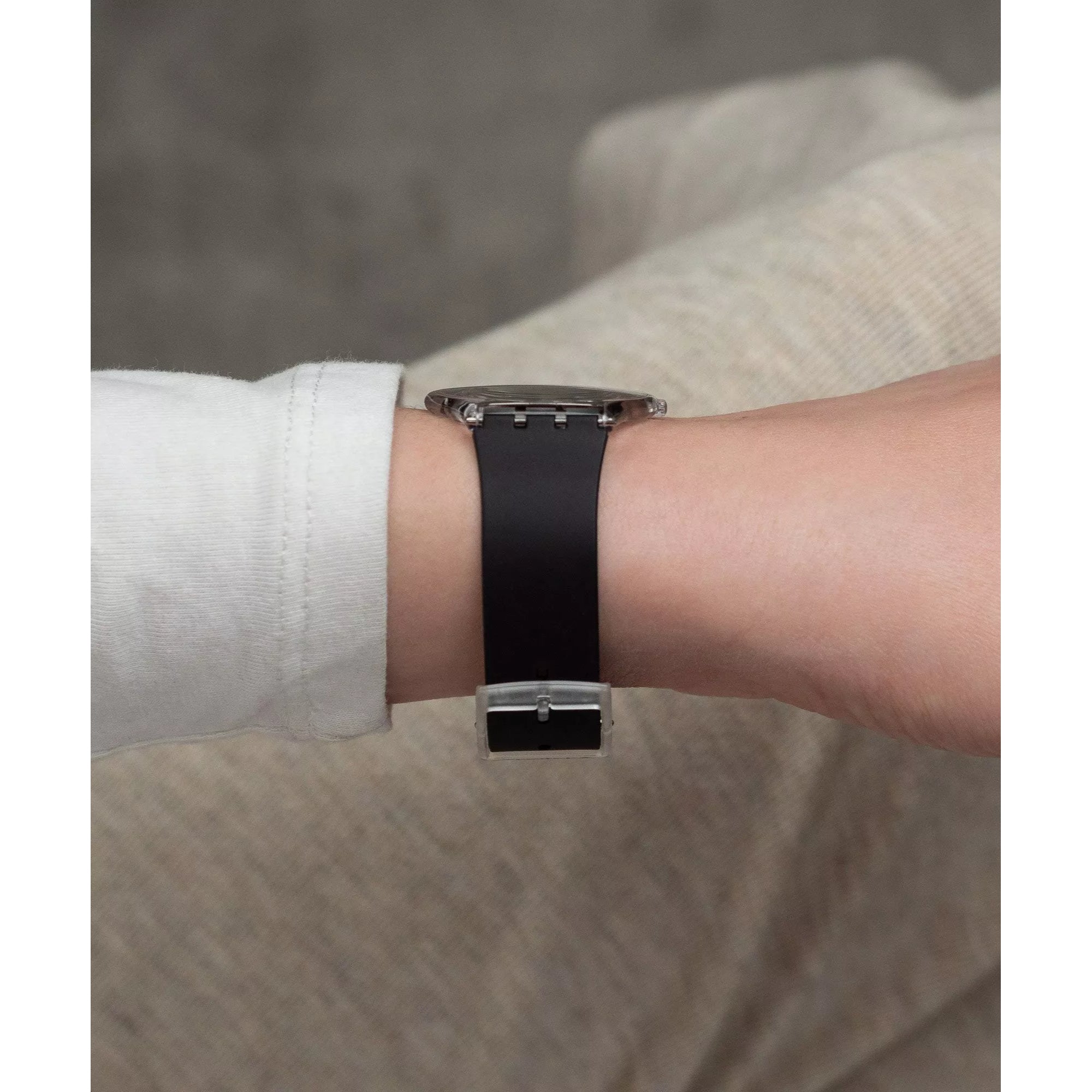 Swatch Black Classiness Case Black Dial Watch SS08K103