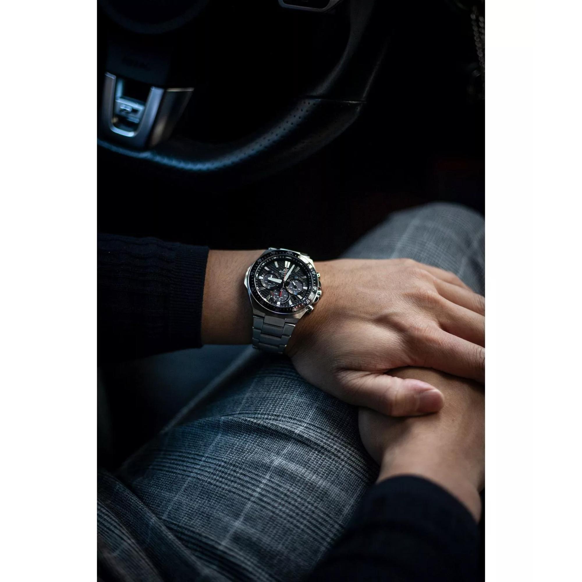 Casio Edifice Solar Quartz Black Dial Stainless Steel Bracelet Men’s Watch EFS-S600D-1A4VUEF