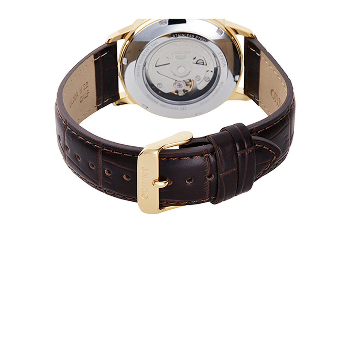 Orient Symphony Automatic White Dial Leather Strap Men’s Watch RA-AC0F04S30B