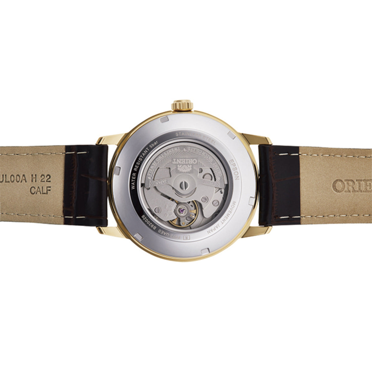 Orient Symphony Automatic White Dial Leather Strap Men’s Watch RA-AC0F04S30B