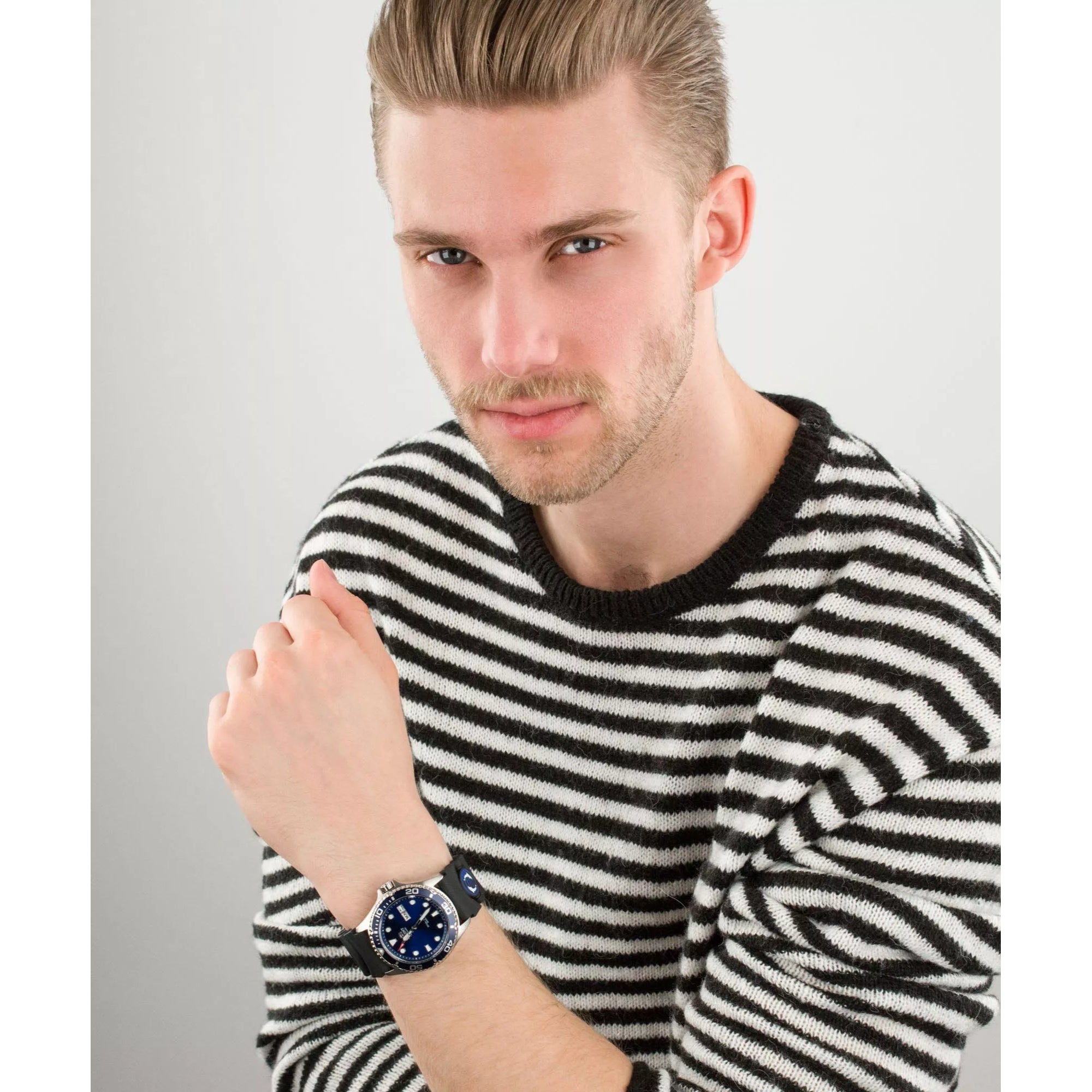 Orient Ray II Automatic Blue Dial Silicone Strap Men’s Watch FAA02008D9