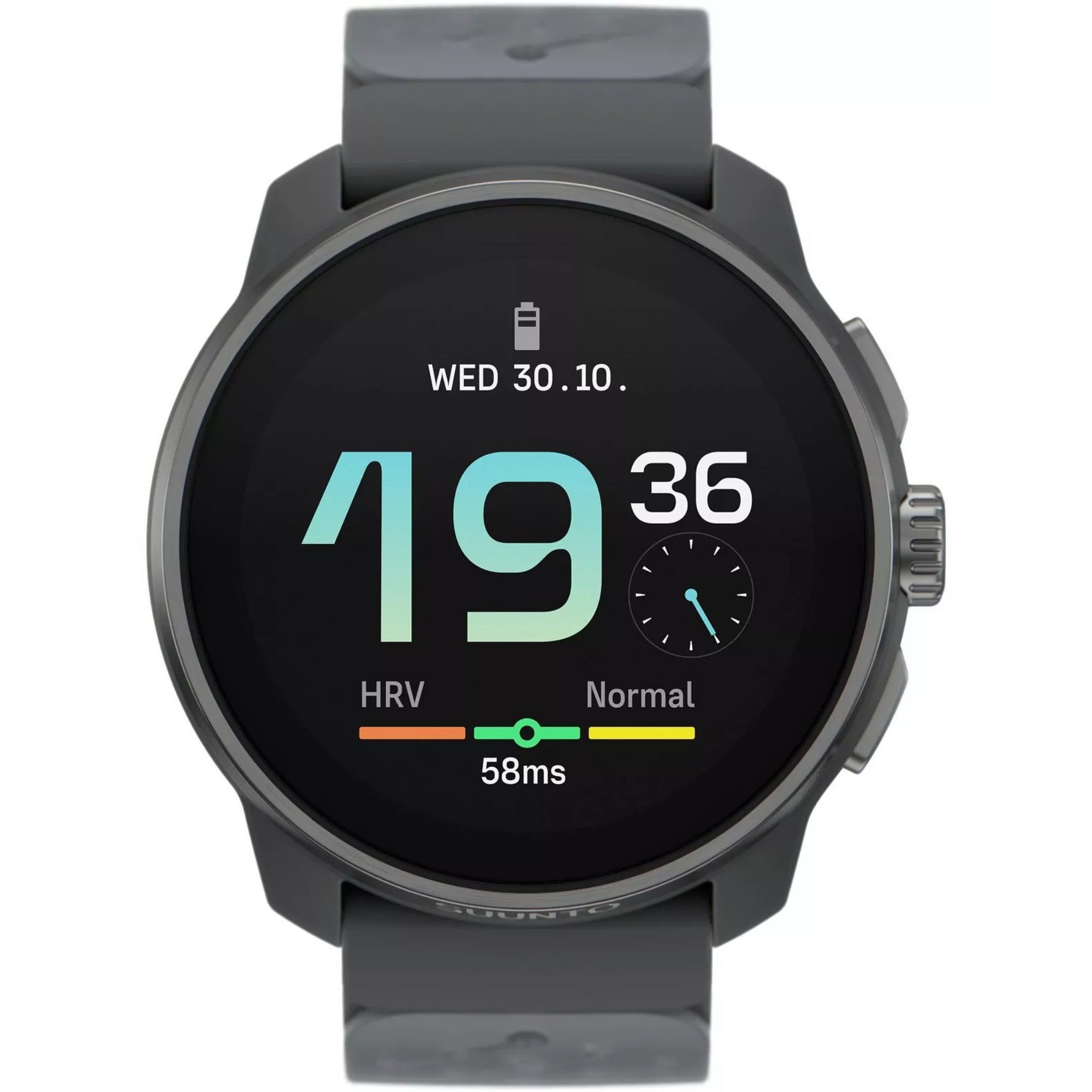 Suunto Race S Titanium Graphite AMOLED Digital Silicone Strap Unisex Smart Fitness Watch SS051104000
