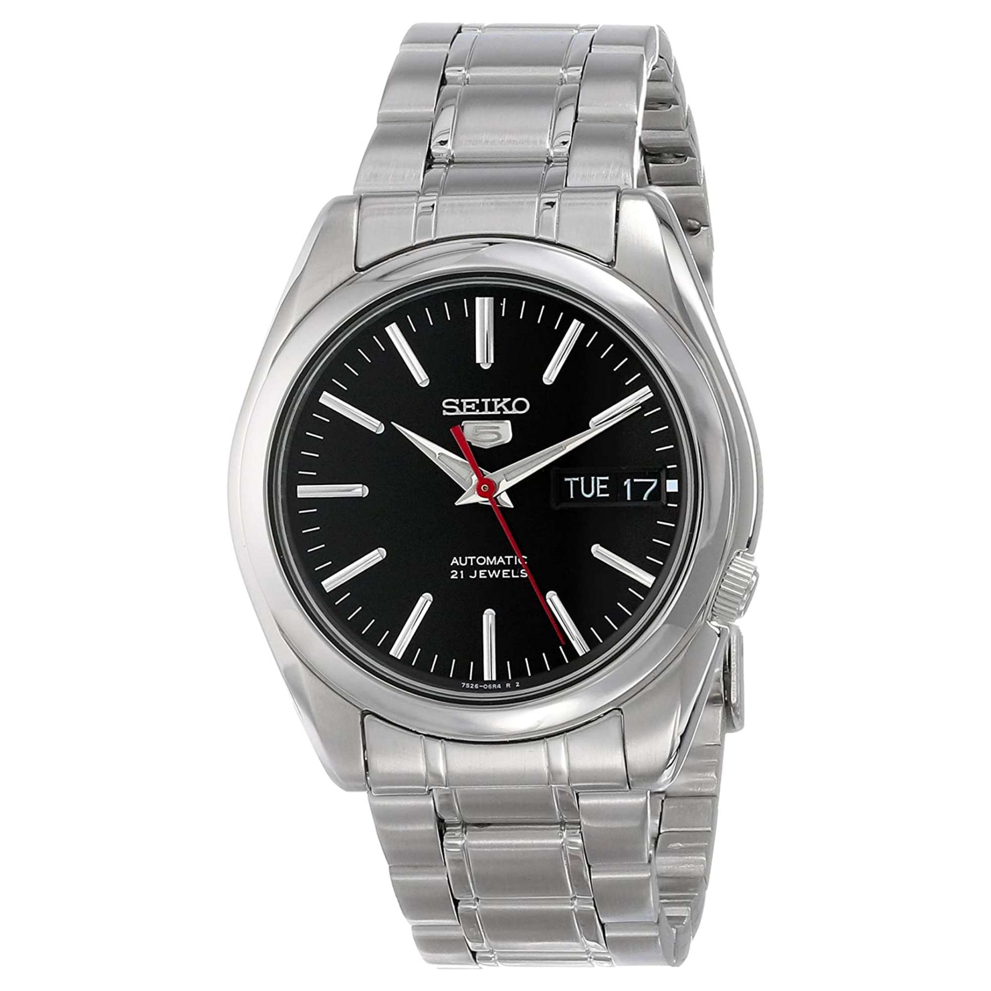 Adelaide reservation Champagne Seiko 5 Automatic Black Dial Stainless Steel Men's Watch SNKL45K1