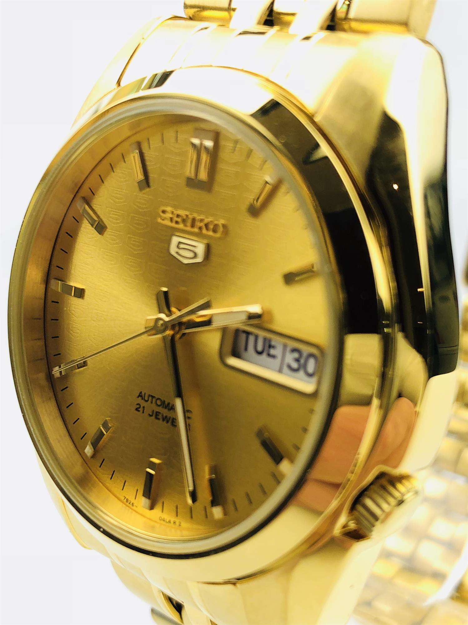 Seiko 5 Automatic Gold Men’s Watch (SNK366K1)