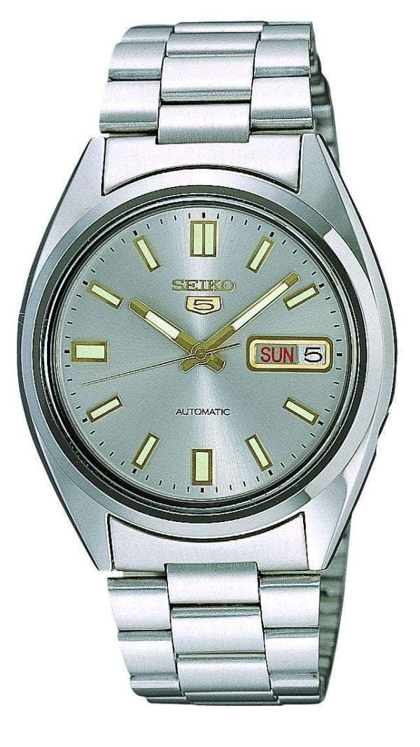 Seiko 5 Automatic Grey Dial Silver Stainless Steel Men's Watch