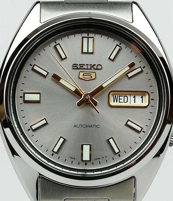 Seiko 5 Automatic Grey Dial Silver Stainless Steel Men's Watch