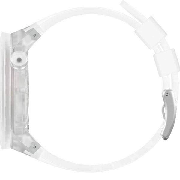 Swatch Big Bold Jellyfish Quartz Skeleton Dial Transparent Silicone Strap Watch SO27E100 RRP £85