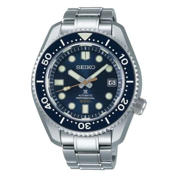 Seiko Prospex Marine Master 'MM300' Diver's Automatic Blue Ocean Dial Silver Stainless Steel Men's Watch SLA023J1