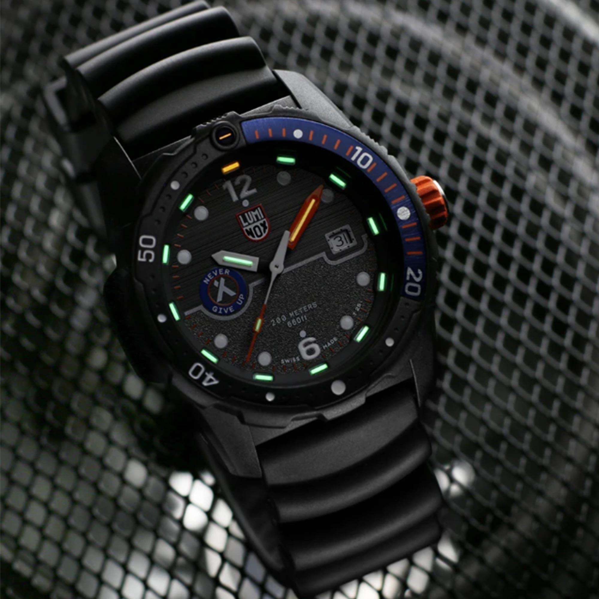 Luminox x Bear Grylls Survival SEA 3720 Series Quartz Black Dial Rubber Strap Men's Watch XB.3723 RRP £429
