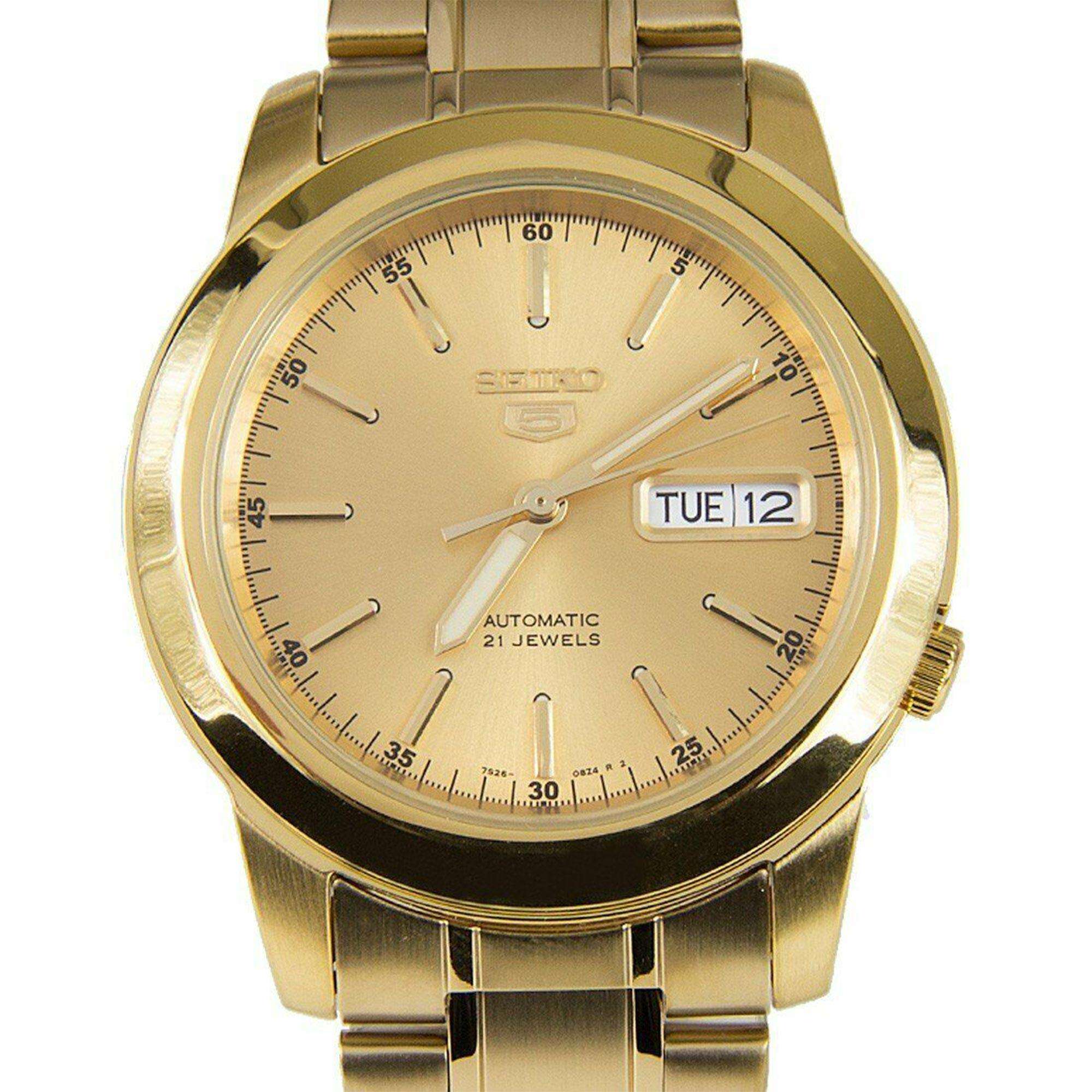 Seiko 5 Automatic Full Gold PVD Stainless Steel Men's Watch SNKE56K1