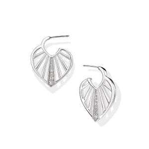 Vixi Jewellery SunBeam Silver Hoop Earrings Ladies Jewellery SUN-HE.W RRP £85